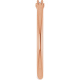 14K Gold Round Natural Diamond Three-Stone Anniversary Band - 1/6-05 CTW - Rose Gold - view 4