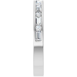 Platinum Straight Baguette Natural Diamond Channel-Set Anniversary Band - 1/3 CTW - view 9