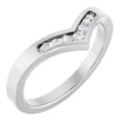 Platinum Round Natural Diamond Accented Contour Band - 08 CTW