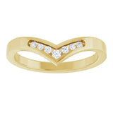 14K Gold Round Lab-Grown Diamond Accented Contour Band - 08 CTW - Yellow Gold - view 3