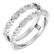 Platinum Marquise Lab-Grown Diamond Accented Ring Guard - 3/8-7/8 CTW