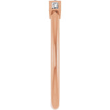 14K Gold Straight Baguette Natural Diamond Bezel-Set Three-Stone Anniversary Band - 1/10-1/6 CTW - Rose Gold - view 9