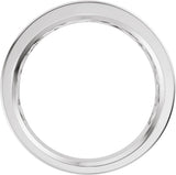 14K Gold Round Lab-Grown Diamond Accented Tapered Flat Band - 1/6 CTW - White Gold - view 2