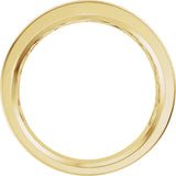 14K Gold Round Natural Diamond Accented Tapered Flat Band - 1/6 CTW - Yellow Gold - view 2