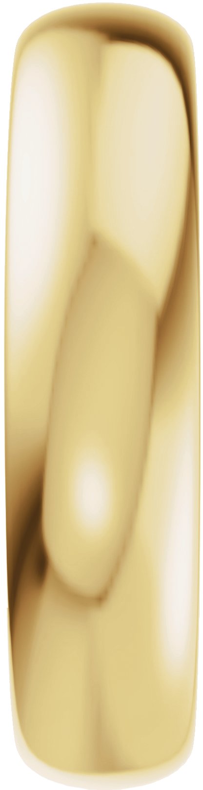14K Gold Round Lab-Grown Diamond Accented Half Round Band - 1mm Stones - Yellow Gold - view 9