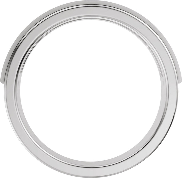 Platinum Round Natural Diamond Stepped-Edge Channel-Set Flat Band - 5/8 CTW - view 7