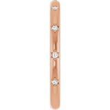 14K Gold Round Lab-Grown Diamond Anniversary Band - 1/8-06 CTW - Rose Gold - view 9