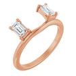 14K Gold Emerald Natural Diamond Wrap-Style Ring Enhancer - 5/8 CTW - Rose Gold