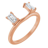 14K Gold Emerald Natural Diamond Wrap-Style Ring Enhancer - 5/8 CTW - Rose Gold