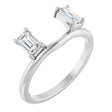 Platinum Emerald Natural Diamond Wrap-Style Ring Enhancer - 5/8 CTW