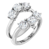 Platinum Round Lab-Grown Diamond Ring Guard - 1 1/2-2 CTW