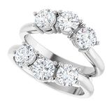 Platinum Round Lab-Grown Diamond Ring Guard - 1 1/2-2 CTW - view 5