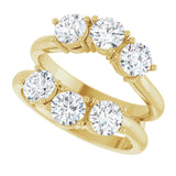 14K Gold Round Lab-Grown Diamond Ring Guard - 1 1/2-2 CTW - Yellow Gold - view 5