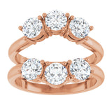 14K Gold Round Lab-Grown Diamond Ring Guard - 1 1/2-2 CTW - Rose Gold - view 3