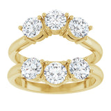 14K Gold Round Lab-Grown Diamond Ring Guard - 1 1/2-2 CTW - Yellow Gold - view 3