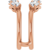 14K Gold Round Lab-Grown Diamond Ring Guard - 1 1/2-2 CTW - Rose Gold - view 4