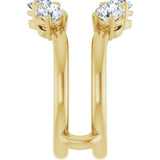 14K Gold Round Natural Diamond Ring Guard - 1 1/2-2 CTW - Yellow Gold - view 4