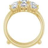 14K Gold Round Lab-Grown Diamond Ring Guard - 1 1/2-2 CTW - Yellow Gold - view 2