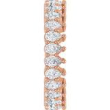 14K Gold Pear Natural Diamond Eternity Band - 3x2mm Stones - Rose Gold - view 9