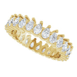 14K Gold Pear Lab-Grown Diamond Eternity Band - 3x2mm Stones - Yellow Gold - view 10