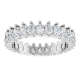 Platinum Pear Lab-Grown Diamond Eternity Band - 3x2mm Stones - view 8