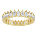 14K Gold Pear Lab-Grown Diamond Eternity Band - 3x2mm Stones - Yellow Gold - view 8