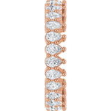 14K Gold Pear Lab-Grown Diamond Eternity Band - 3x2mm Stones - Rose Gold - view 9