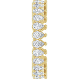 14K Gold Pear Lab-Grown Diamond Eternity Band - 3x2mm Stones - Yellow Gold - view 9
