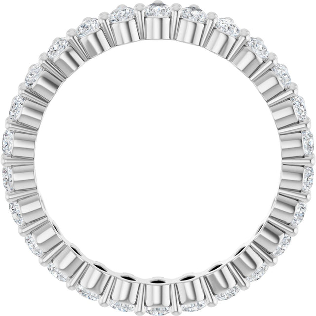 Platinum Pear Lab-Grown Diamond Eternity Band - 3x2mm Stones - view 7