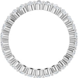 14K Gold Pear Lab-Grown Diamond Eternity Band - 3x2mm Stones - White Gold - view 7