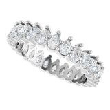 14K Gold Pear Lab-Grown Diamond Eternity Band - 3x2mm Stones - White Gold - view 10
