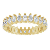 14K Gold Pear Lab-Grown Diamond Eternity Band - 3x2mm Stones - Yellow Gold - view 8