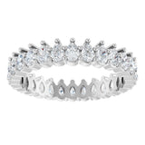 Platinum Pear Lab-Grown Diamond Eternity Band - 3x2mm Stones - view 8