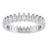 Platinum Pear Lab-Grown Diamond Eternity Band - 3x2mm Stones - view 8