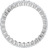 Platinum Pear Lab-Grown Diamond Eternity Band - 3x2mm Stones - view 7
