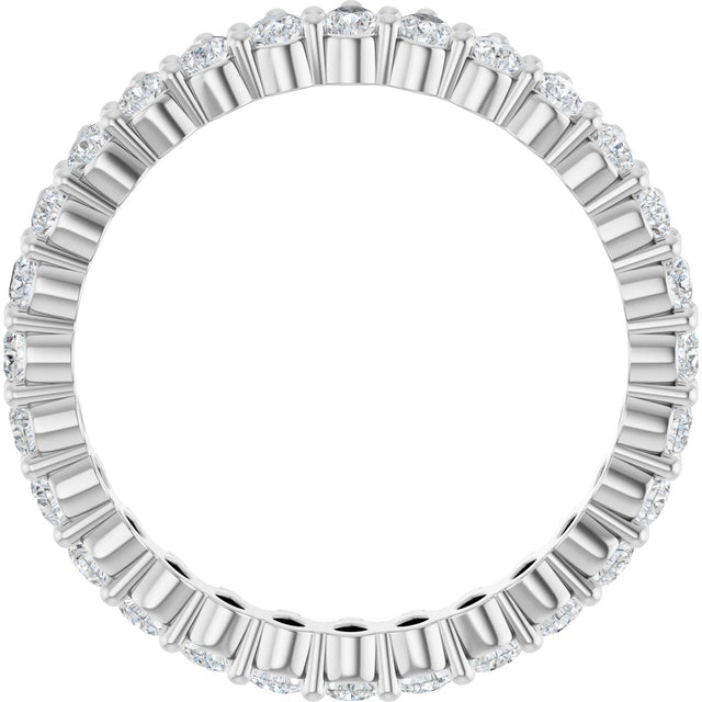 Platinum Pear Lab-Grown Diamond Eternity Band - 3x2mm Stones - view 7