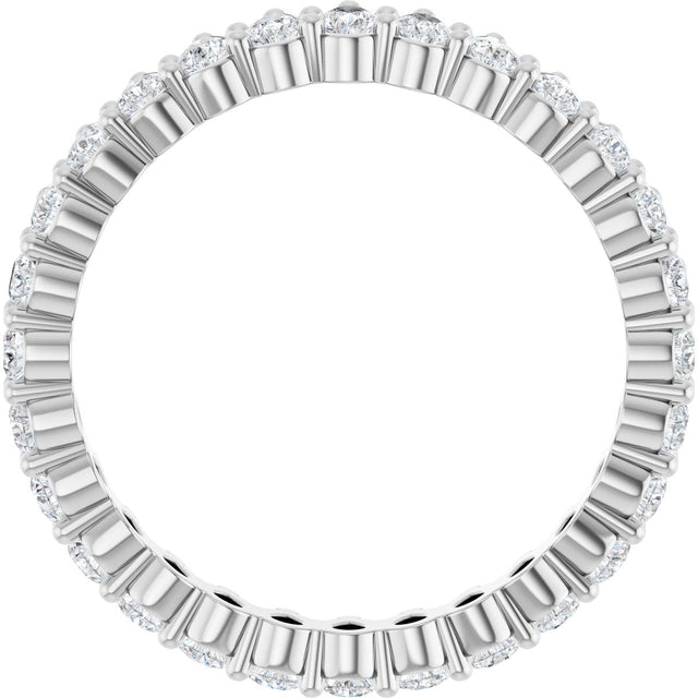 Platinum Pear Lab-Grown Diamond Eternity Band - 3x2mm Stones - view 7