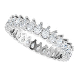Platinum Pear Lab-Grown Diamond Eternity Band - 3x2mm Stones - view 10