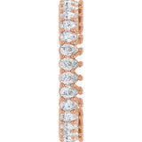 14K Gold Pear Lab-Grown Diamond Eternity Band - 3x2mm Stones - Rose Gold - view 9