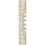 14K Gold Pear Lab-Grown Diamond Eternity Band - 3x2mm Stones - Yellow Gold - view 9