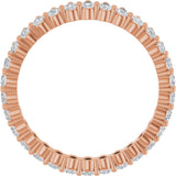 14K Gold Pear Lab-Grown Diamond Eternity Band - 3x2mm Stones - Rose Gold - view 7