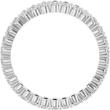 Platinum Pear Lab-Grown Diamond Eternity Band - 3x2mm Stones - view 7