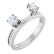 Platinum Round Lab-Grown Diamond Accented Wrap-Style Ring Enhancer - 5/8 CTW