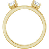 14K Gold Round Natural Diamond Accented Wrap-Style Ring Enhancer - 5/8 CTW - Yellow Gold - view 2