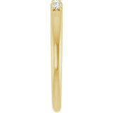14K Gold Round Natural Diamond Five-Stone Anniversary Band - 1/6-1/2 CTW (Style 127347) - Yellow Gold - view 4