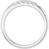 14K Gold Round Natural Diamond Five-Stone Anniversary Band - 1/6-1/2 CTW (Style 127347) - White Gold - view 2