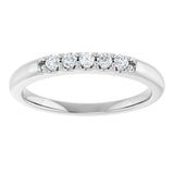 Platinum Round Natural Diamond Five-Stone Anniversary Band - 1/6-1/2 CTW (Style 127347) - view 3