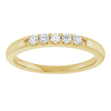 14K Gold Round Natural Diamond Five-Stone Anniversary Band - 1/6-1/2 CTW (Style 127347) - Yellow Gold - view 3
