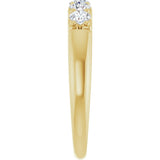 14K Gold Round Lab-Grown Diamond Five-Stone Anniversary Band - 1/6-1/2 CTW (Style 127347) - Yellow Gold - view 4