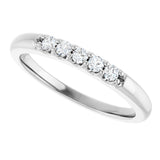 14K Gold Round Lab-Grown Diamond Five-Stone Anniversary Band - 1/6-1/2 CTW (Style 127347) - White Gold - view 5